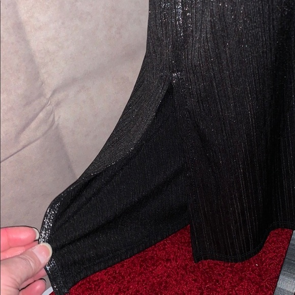 Long Slinky Black/Silverish Spaghetti Straps - Picture 4 of 9